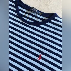 Polo by Ralph Lauren Nantucket Navy and Light Blue Striped Tee